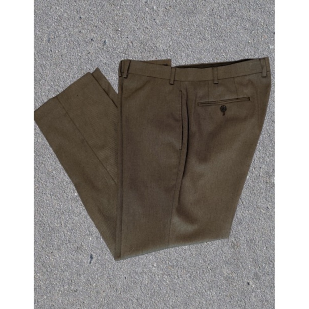 Lauren Ralph Lauren Norton Dress Pants Men's 38W x30L Brown Flat Front Stretch - Picture 2 of 8